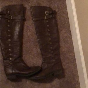 Knee high leather boots